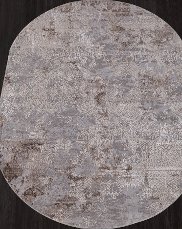 Ковер турецкий 03851C ARMINA овальный (Хит-сет, серый)