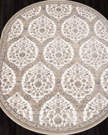 Ковер российский D740 ATLANTIS (PP Heatset Высокоплотный, бежевый) овальный