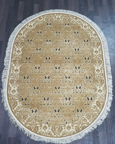 Ковер бельгийский 5021498580 KUNDUZ (Вискоза, бежевый, серый) овальный